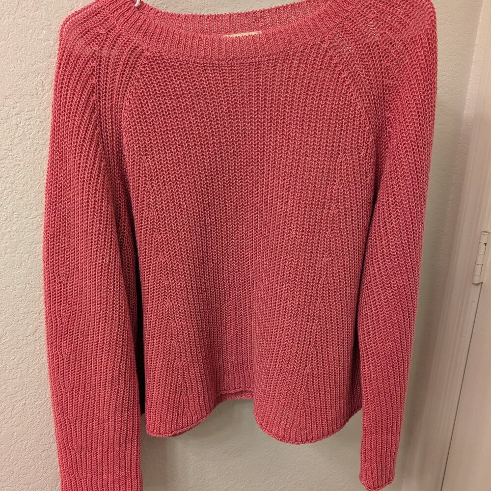 Poetry Linen Crew Neck Beachy Sweater US 8